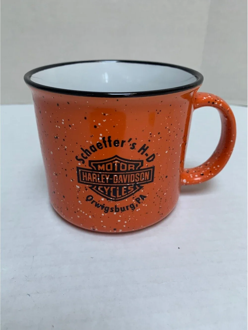Harley Davidson Ceramic Campfire Mug Branded Schaeffers Dealer